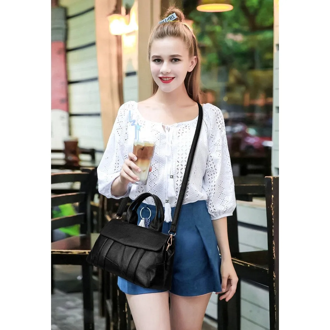 <bold>Tote / Crossbody Bag <br>Genuine-Leather