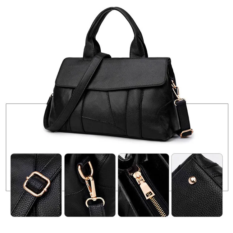 <bold>Tote / Crossbody Bag <br>Genuine-Leather