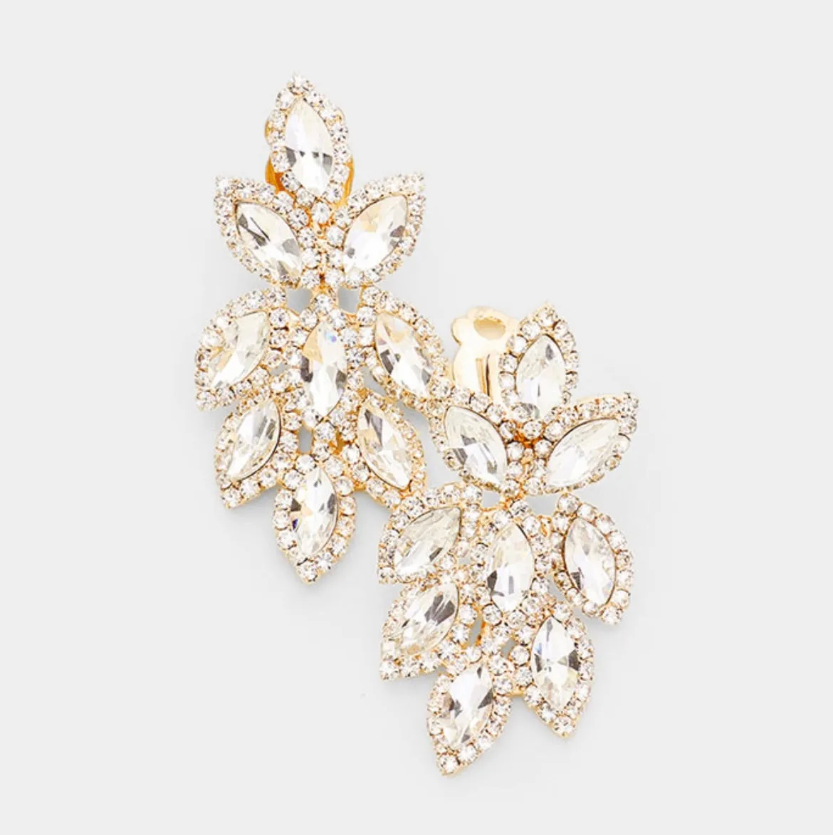 Lucy Bridal Earrings (Clip on)