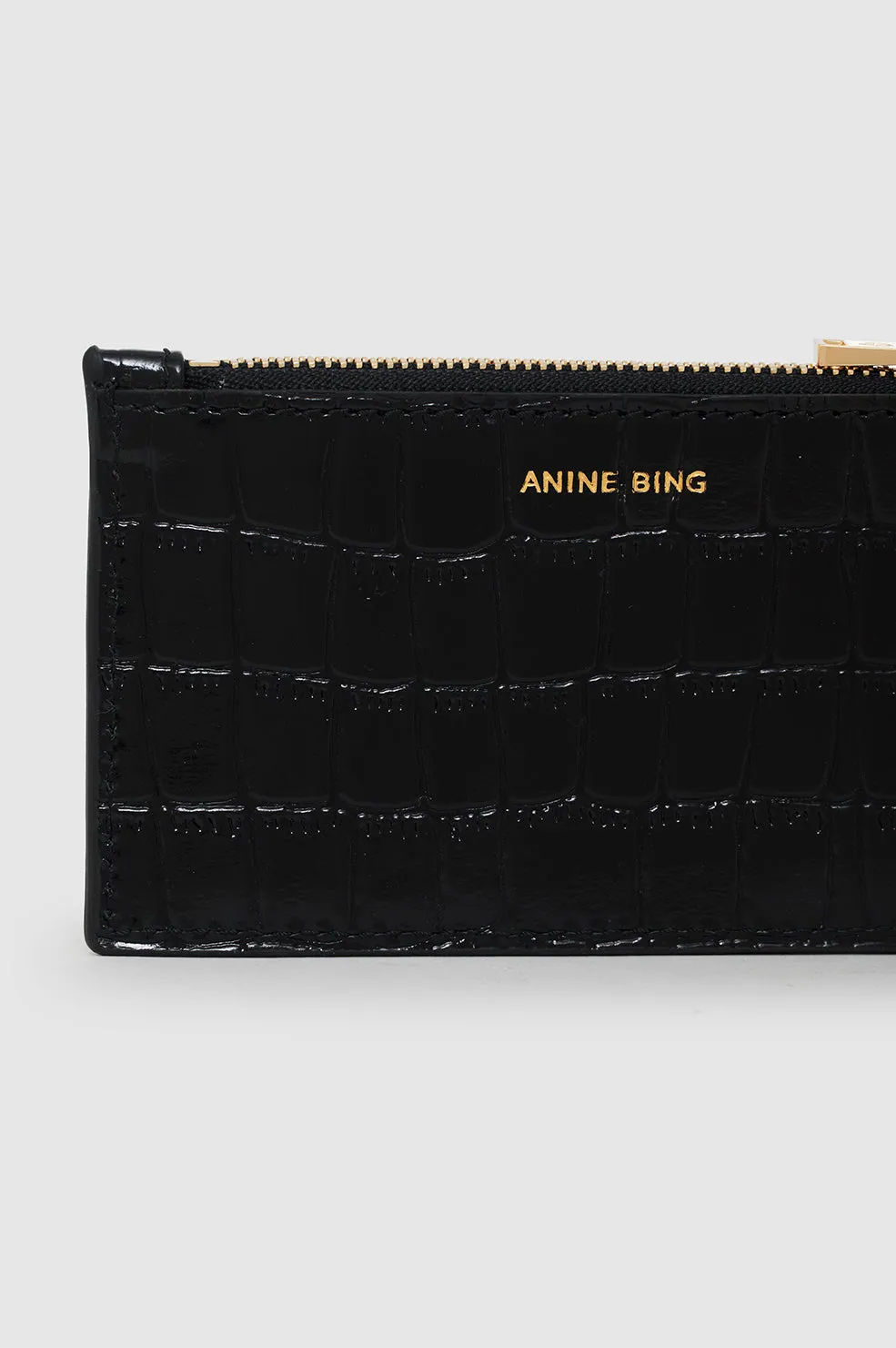 Lucy Card Holder - Black Embossed