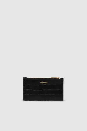 Lucy Card Holder - Black Embossed