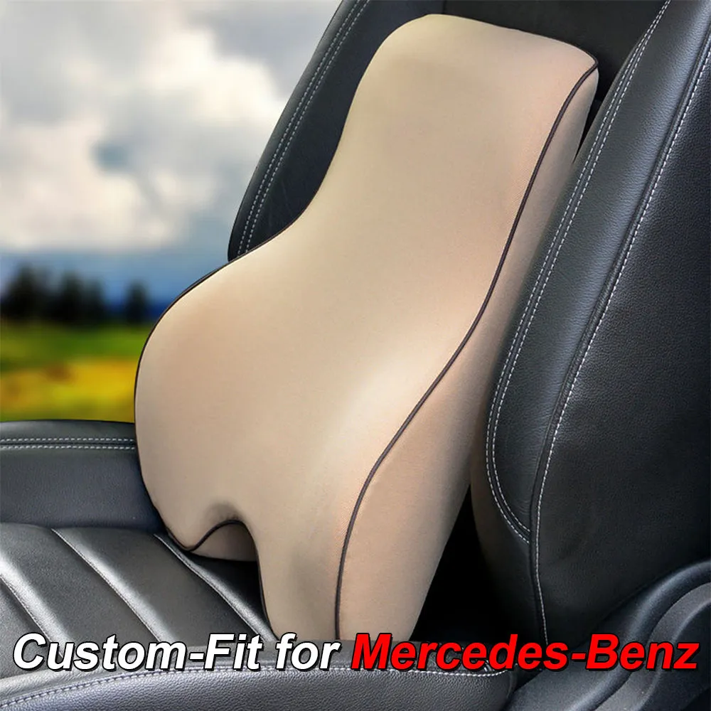 Lumbar Support Cushion for Car and Headrest Neck Pillow Kit, Custom-Fit For Car, Ergonomically Design for Car Seat, Car Accessories WAMB254