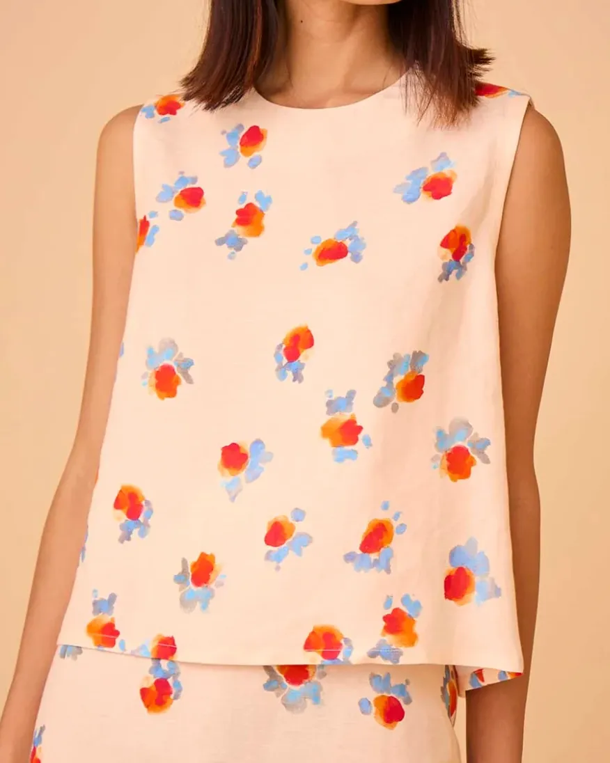 Luna Top in Watercolor Floral