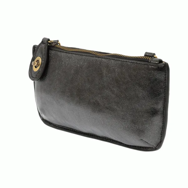 Lustre Lux Crossbody Wristlet Clutch - Black