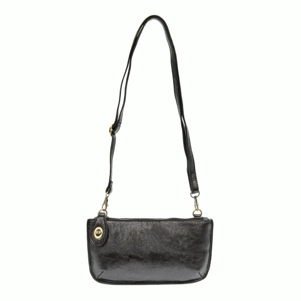 Lustre Lux Crossbody Wristlet Clutch - Black