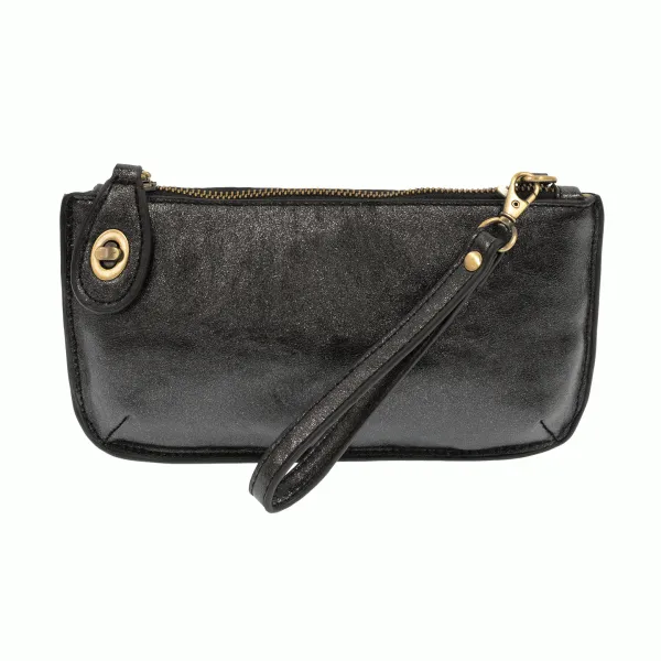 Lustre Lux Crossbody Wristlet Clutch - Black