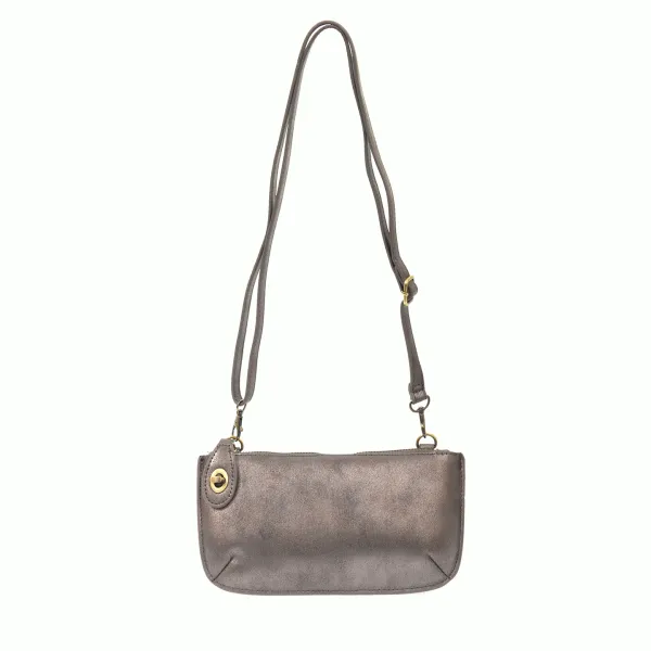 Lustre Lux Crossbody Wristlet Clutch - Gunmetal