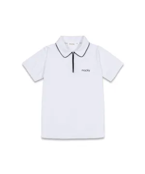 MACKY Golf: Cooling PK Zip-Up T-Shirt - White