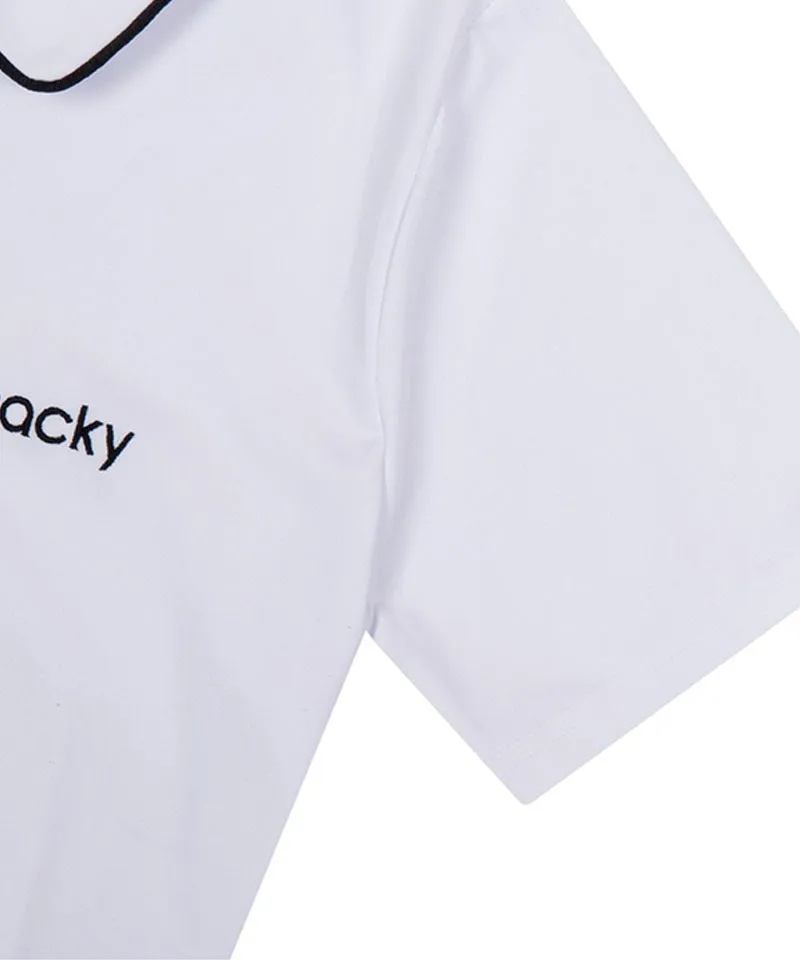 MACKY Golf: Cooling PK Zip-Up T-Shirt - White