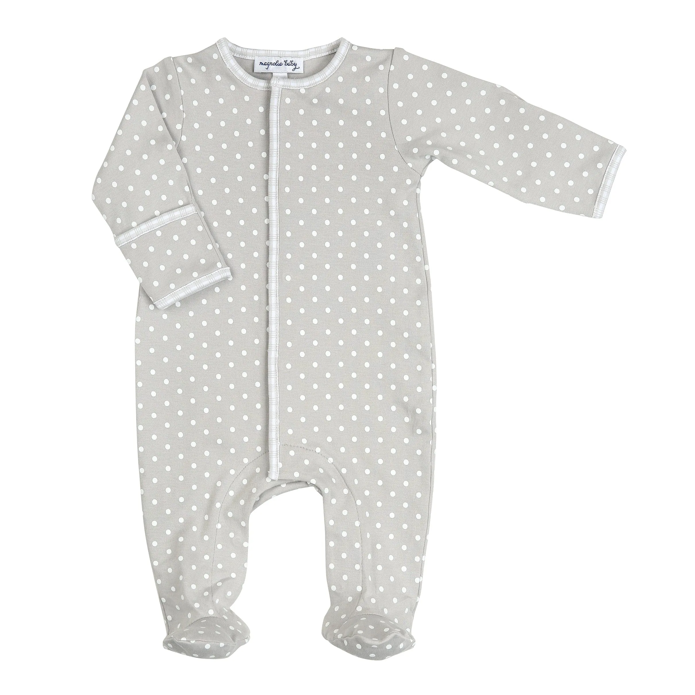 Magnolia Baby Grey Polka Dots Babygrow