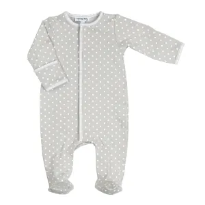 Magnolia Baby Grey Polka Dots Babygrow