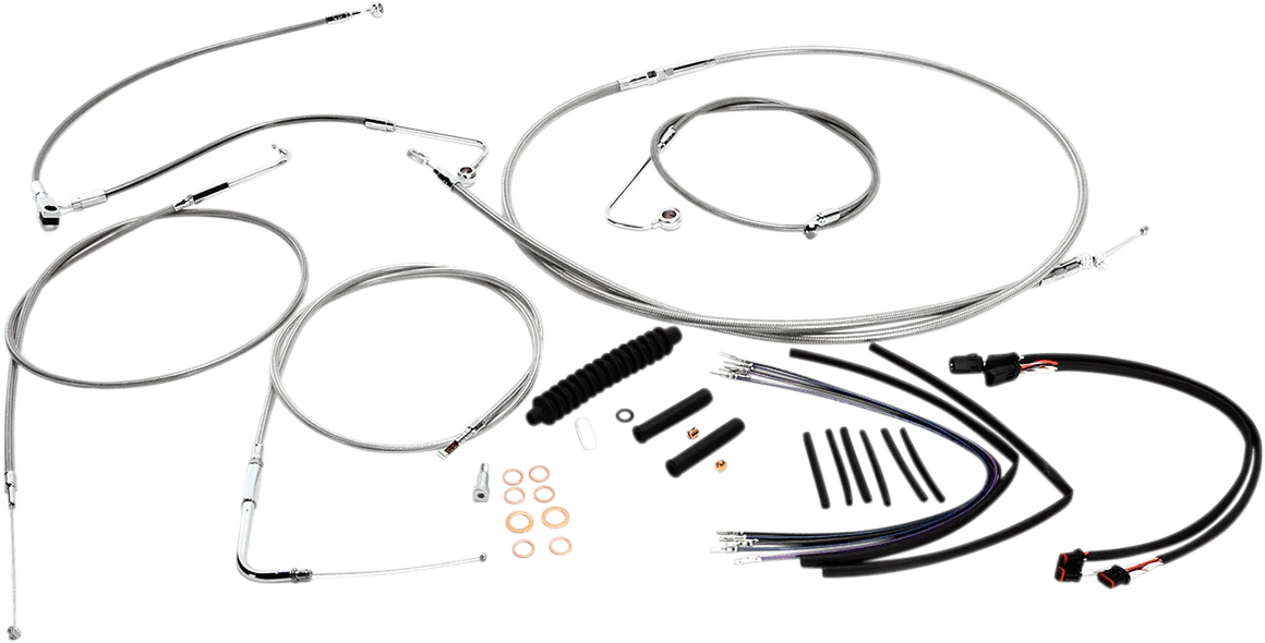 Magnum 589262 Stainless Steel XR Handlebar Installation Kit for 15-17in. Ape
