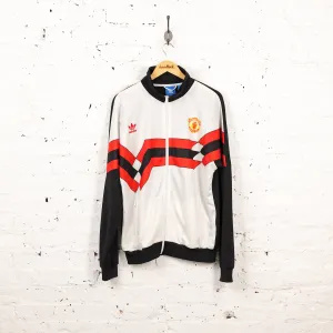 Manchester United Adidas Reproduction 80s Tracksuit Top Jacket - White - L
