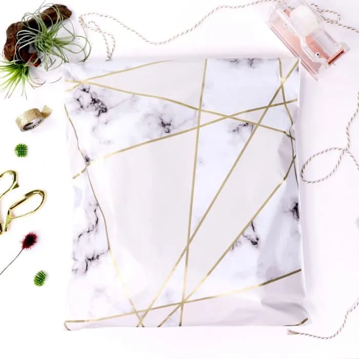 Marble 10x13 poly mailer - set of 20