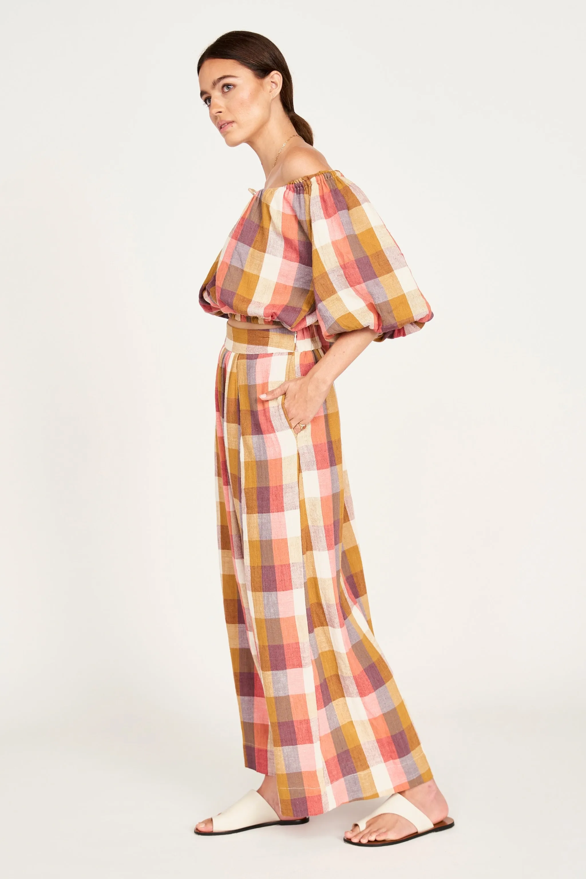 Marion Skirt in Sunset Plaid