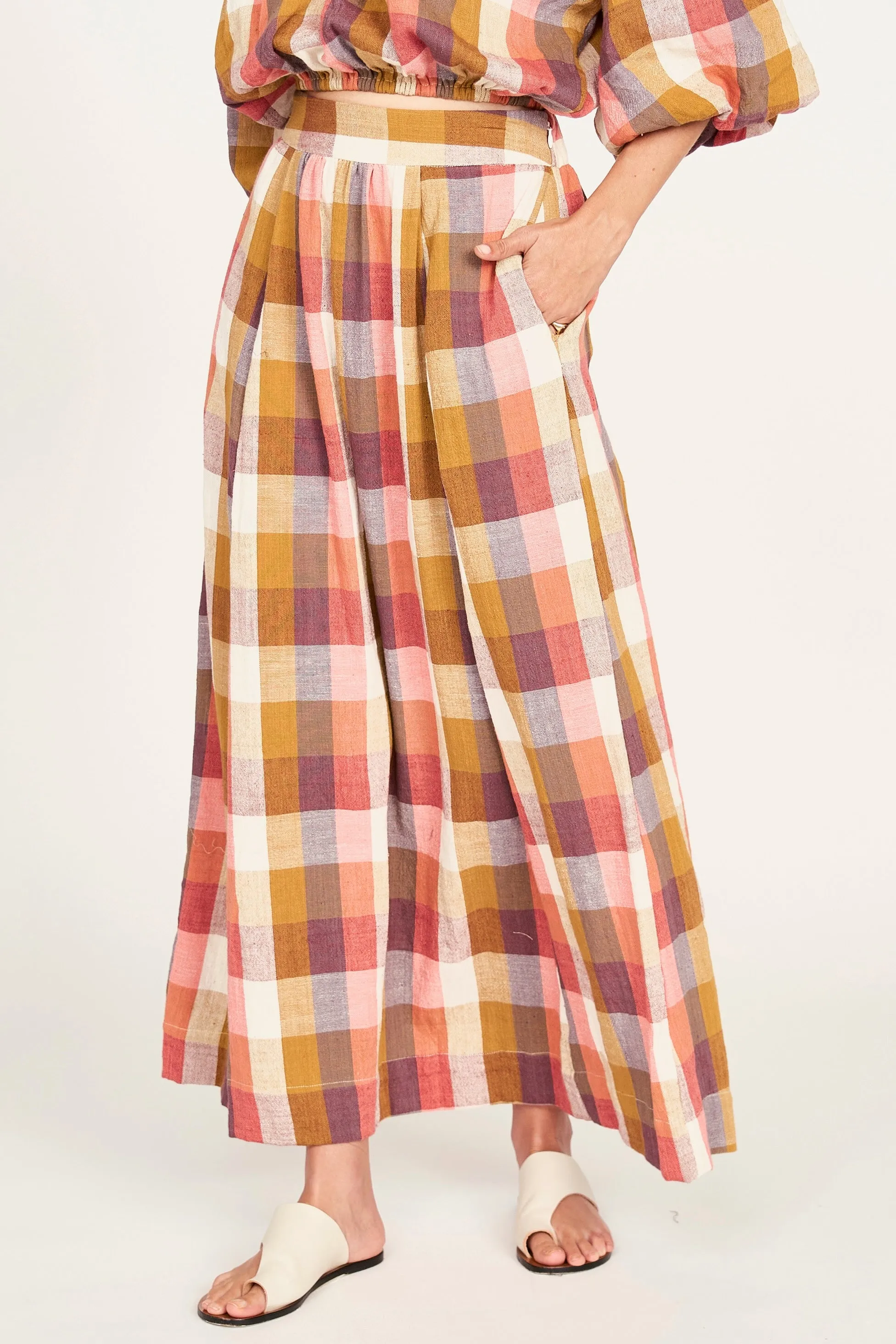Marion Skirt in Sunset Plaid