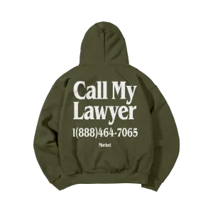Market Call My Lawyer Hoodie 'Green'