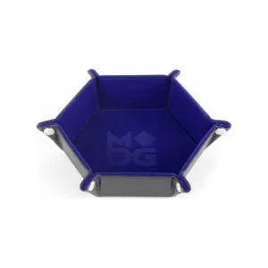 MDG Hexagon Fold Up Dice Tray - Blue