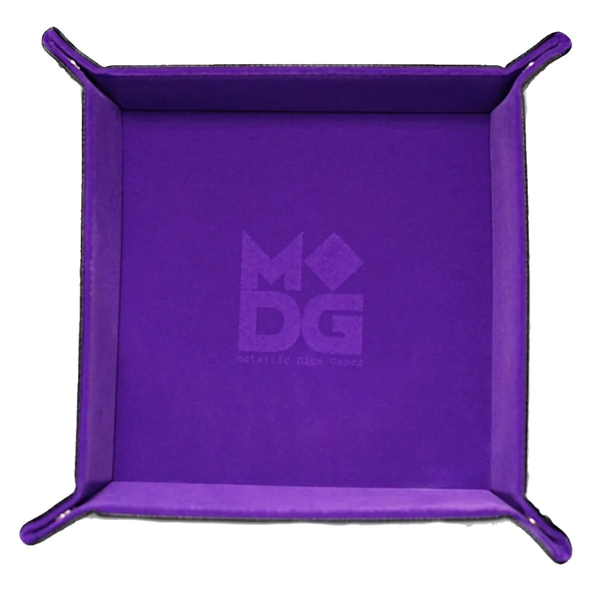 MDG Velvet Folding Dice Tray - Purple (10"x10")