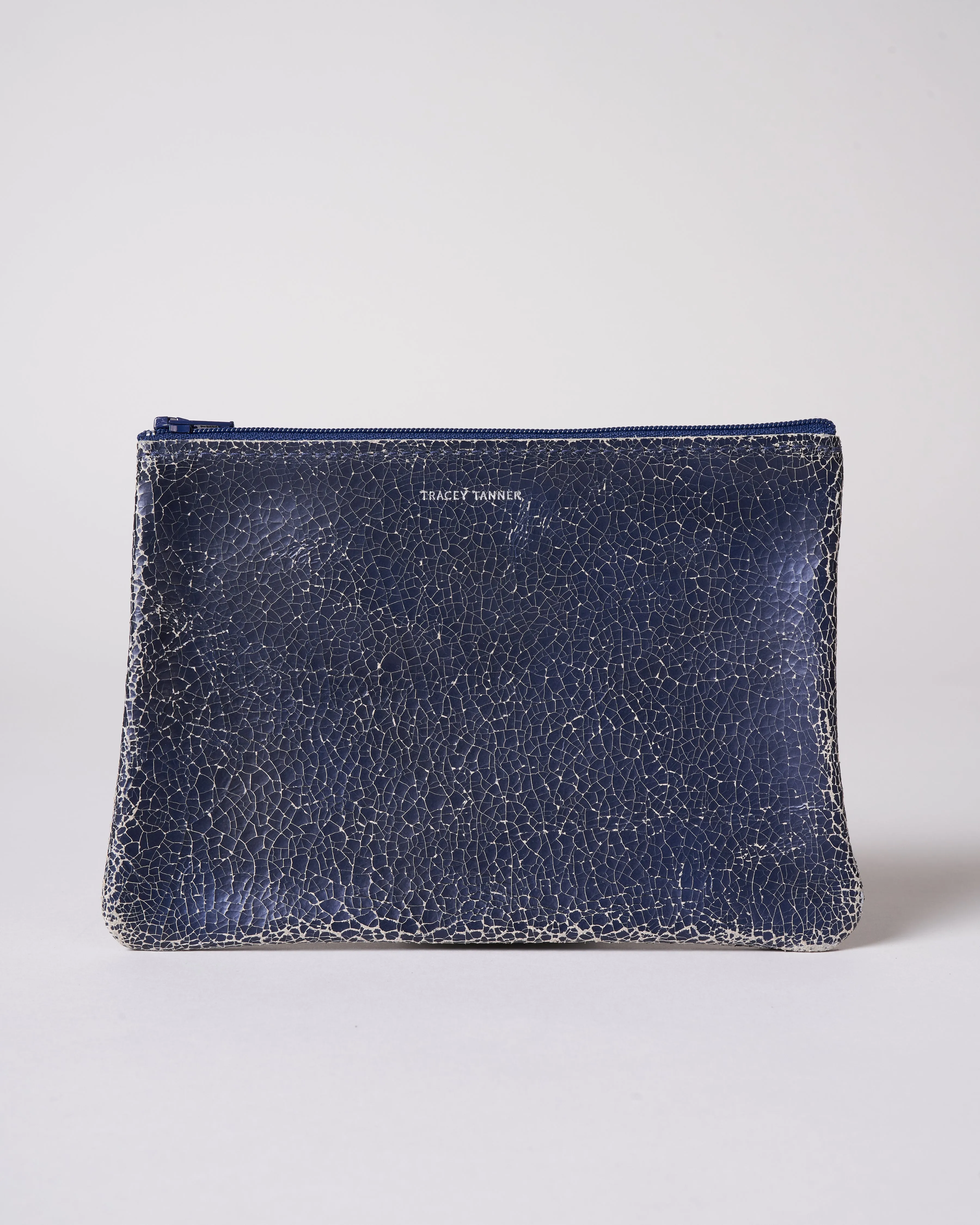 medium zip pouch - distress navy
