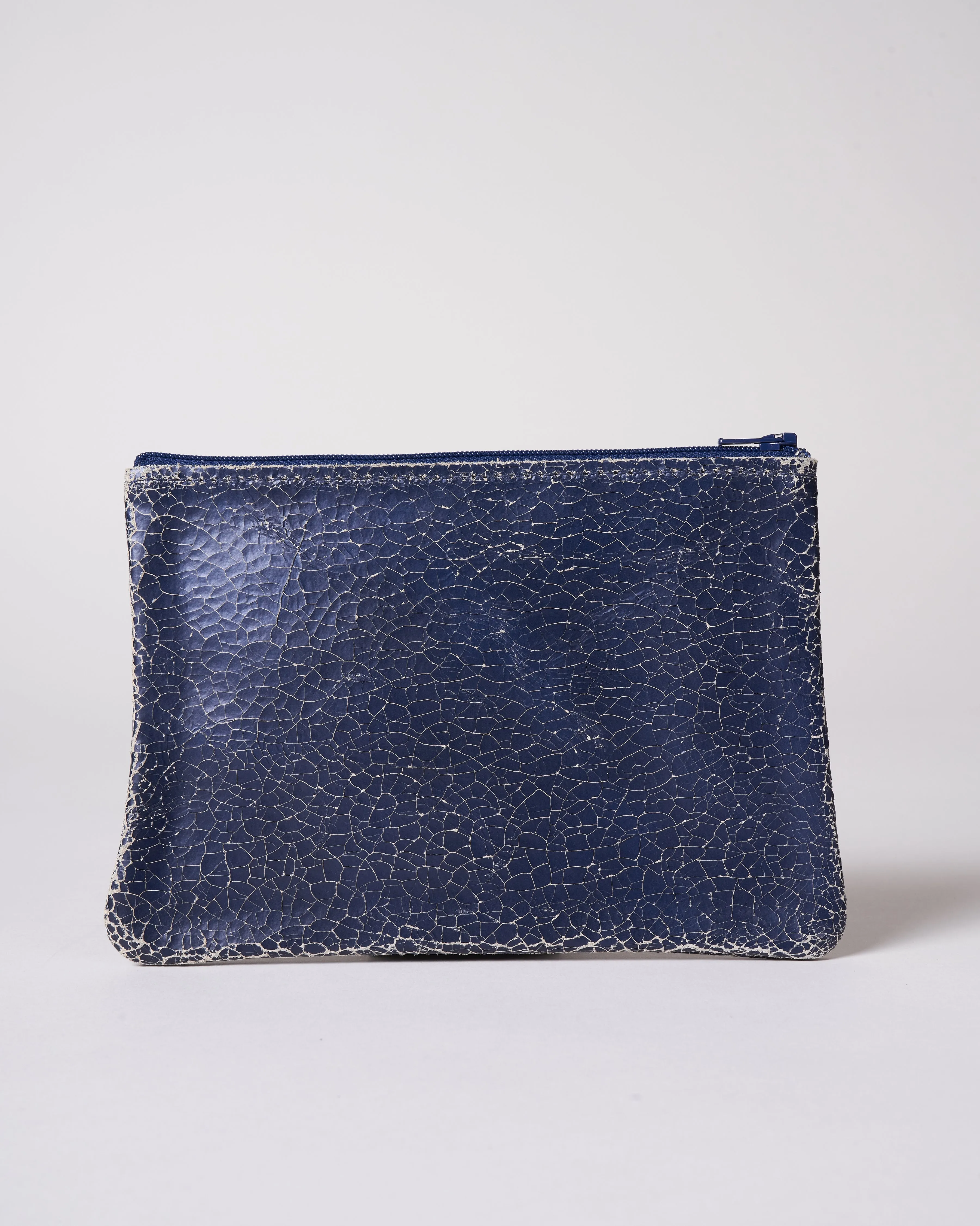 medium zip pouch - distress navy