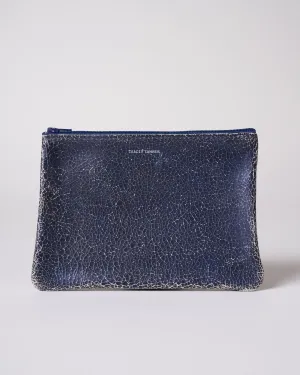 medium zip pouch - distress navy