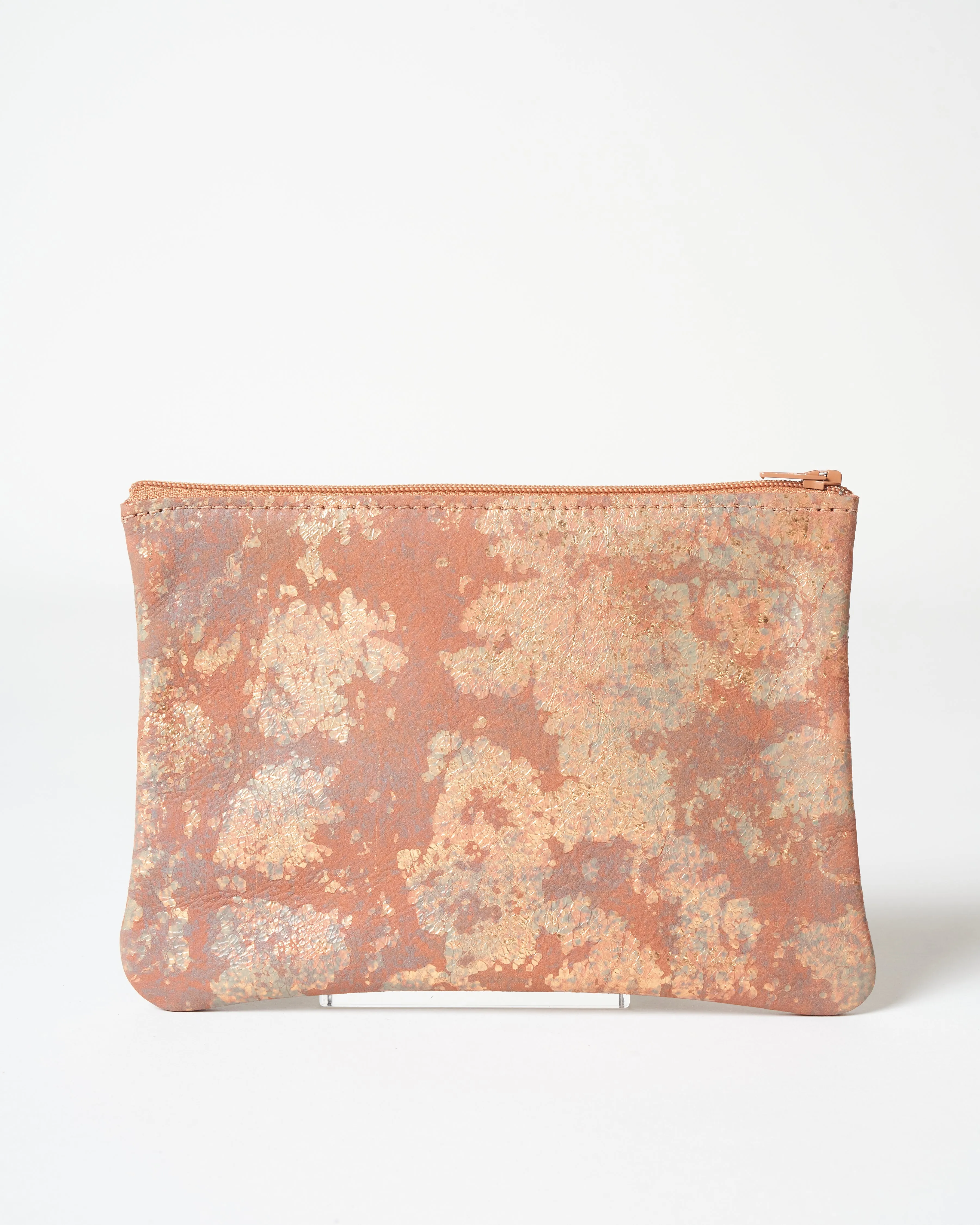 medium zip pouch - oxidize copper