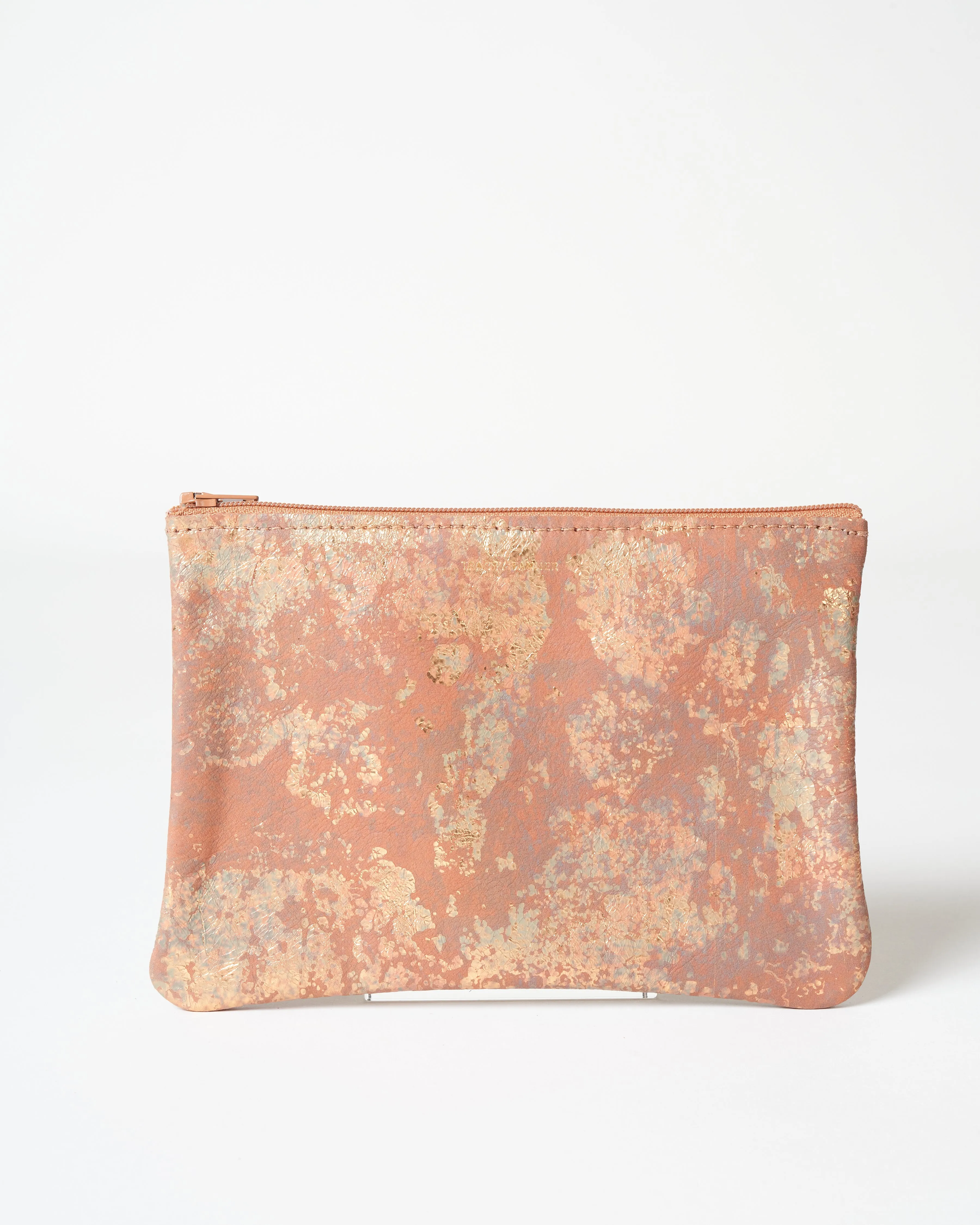 medium zip pouch - oxidize copper