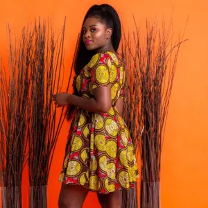 Mena Mini African Print dress