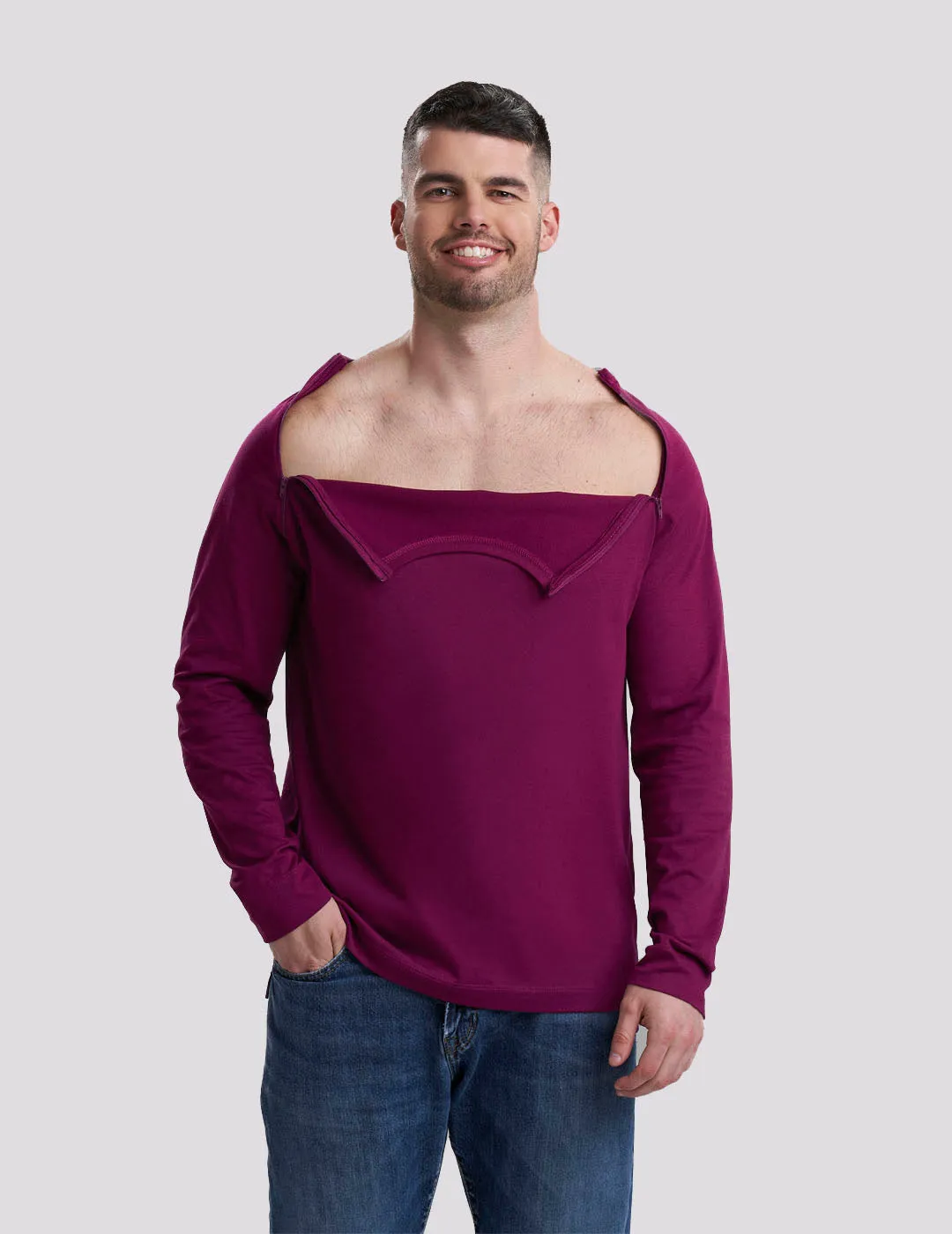 Men's Chest Port Access Shirt - Maroon