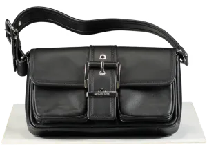 Michael Kors Black Colby Medium Leather Shoulder Bag