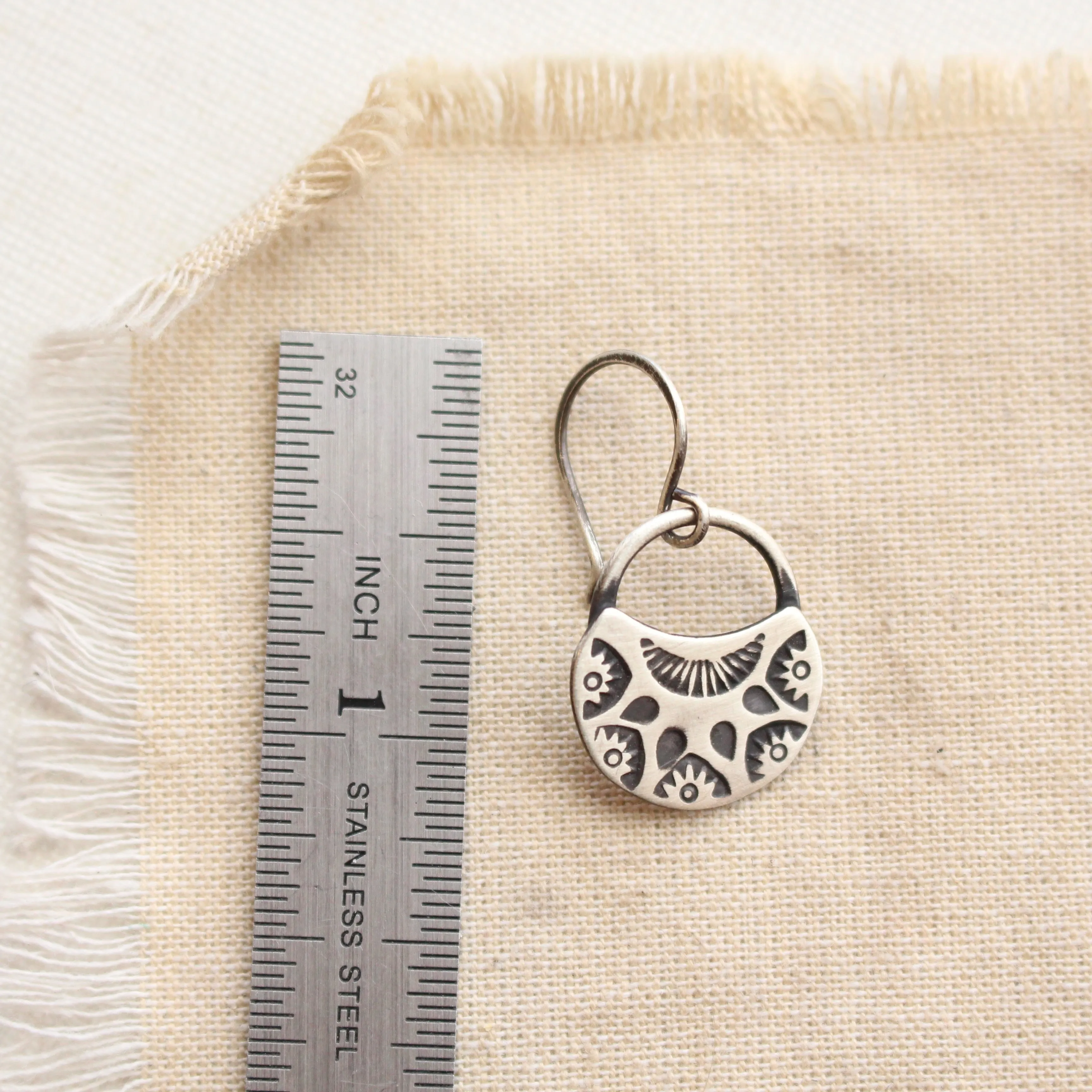 Midnight Bloom Silver Earrings