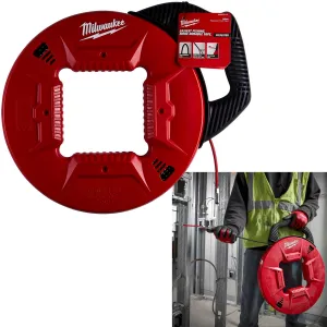 Milwaukee Fish Tape Polyester Non-Conductive 30m Cable Management Draw Wire Pulling Electrician