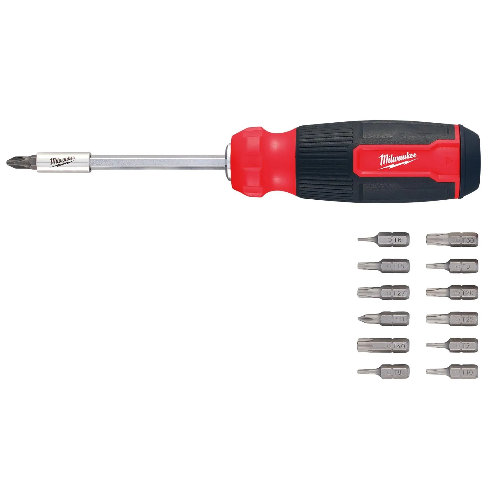 Milwaukee Multi Bit Screwdriver Set 14 in 1 Torx T6-T40 Phillips