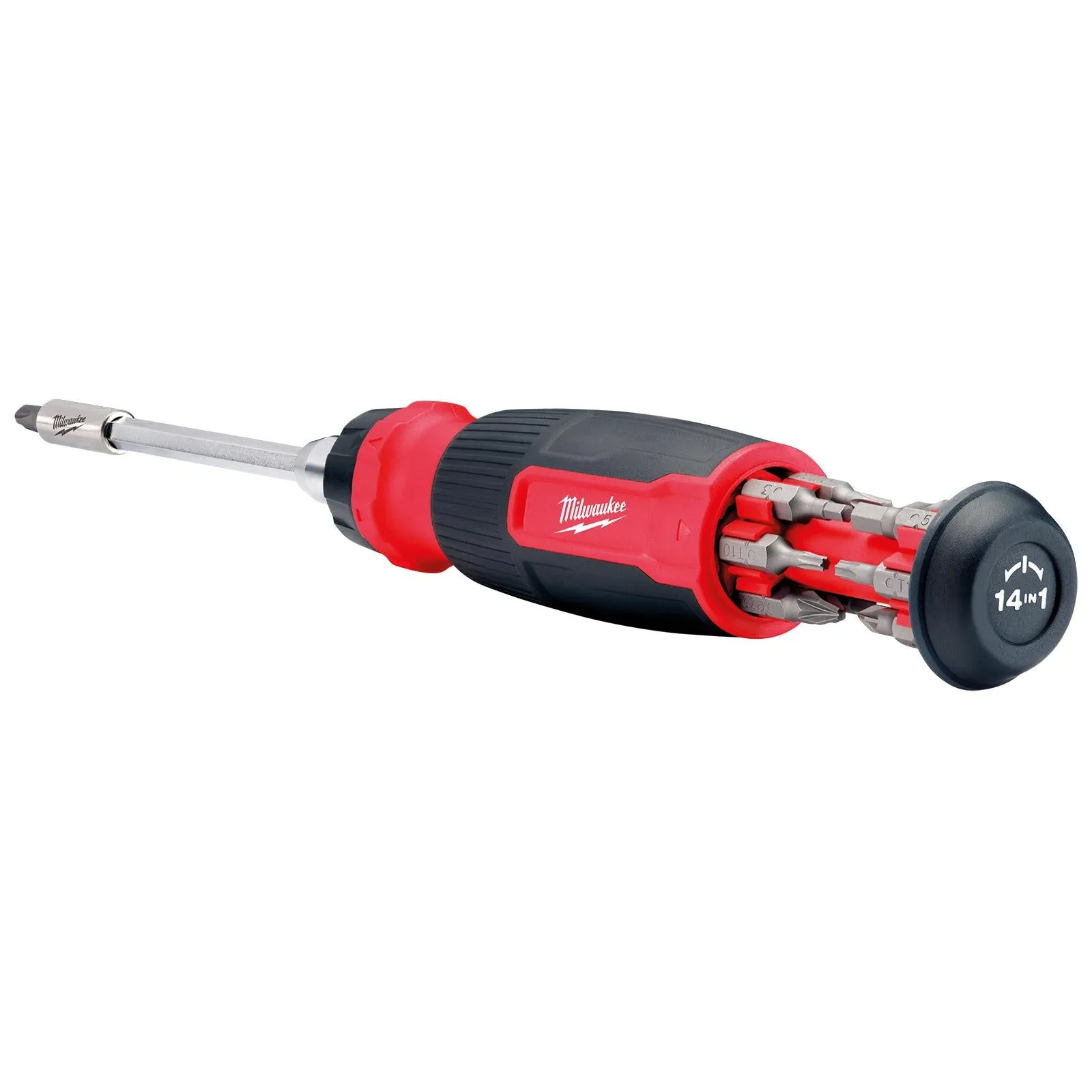 Milwaukee Ratchet Screwdriver Set 14 in 1 Multi Bit Pozi Phillips Torx Slotted Hex