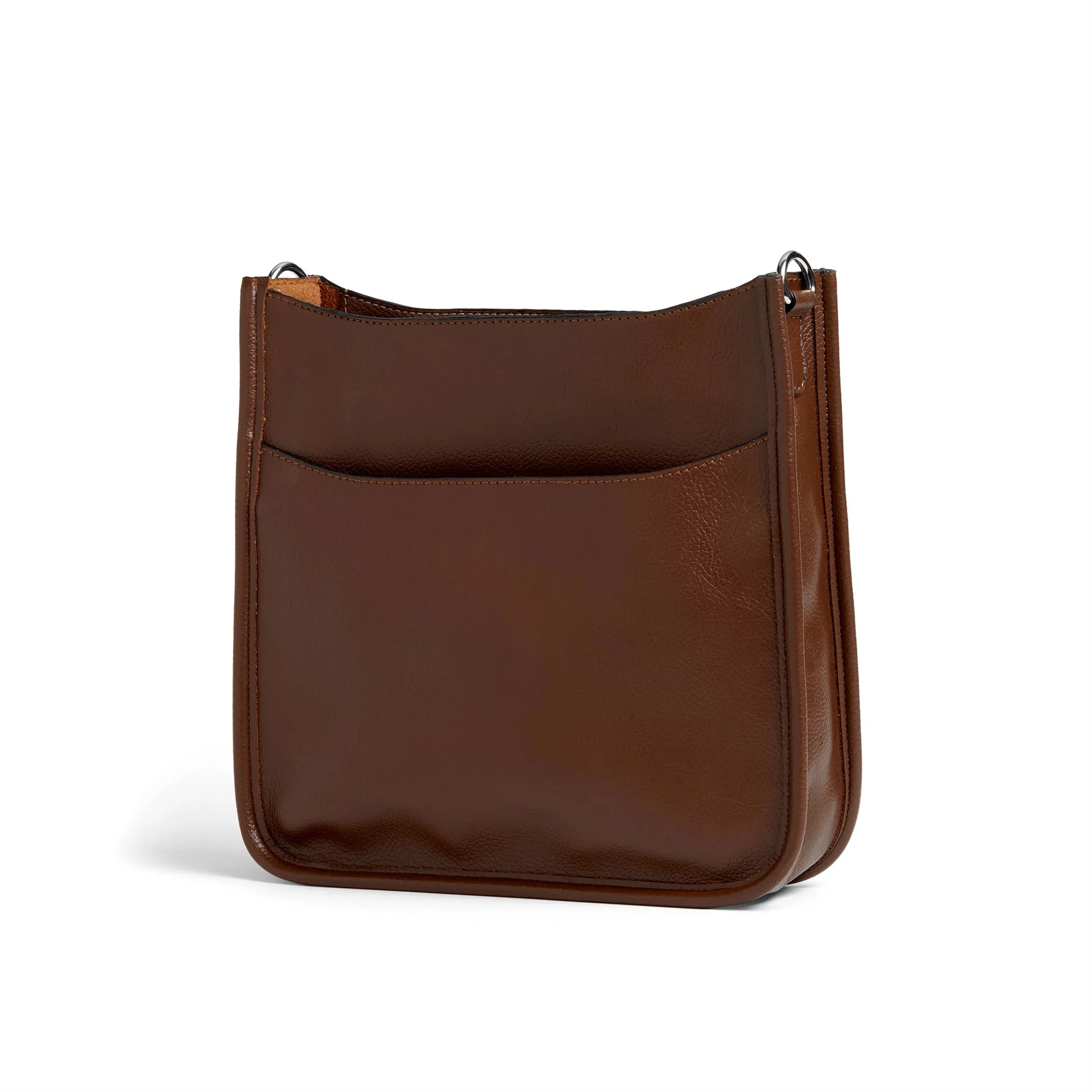 Mini Alma Zip Top Messenger Bag-Chocolate