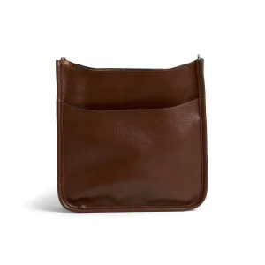 Mini Alma Zip Top Messenger Bag-Chocolate
