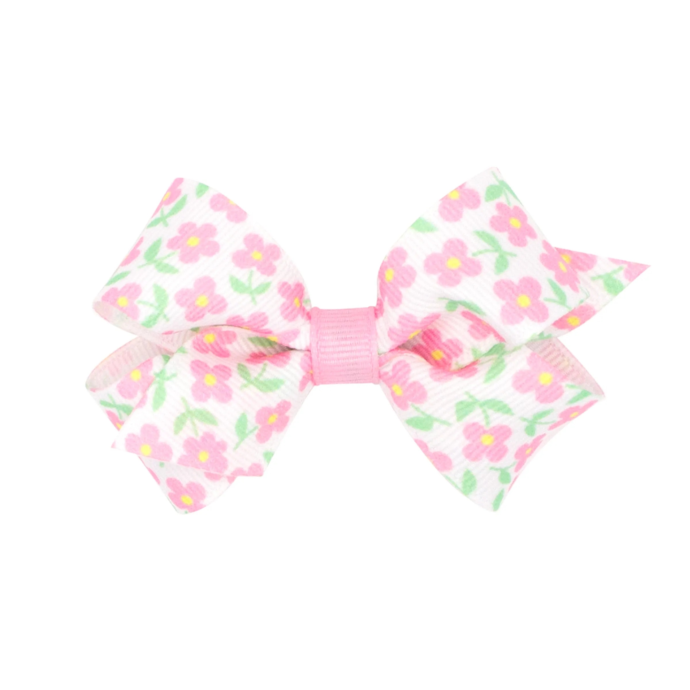 Mini Tiny Floral Hair Bow on Clippie - 3 Colors