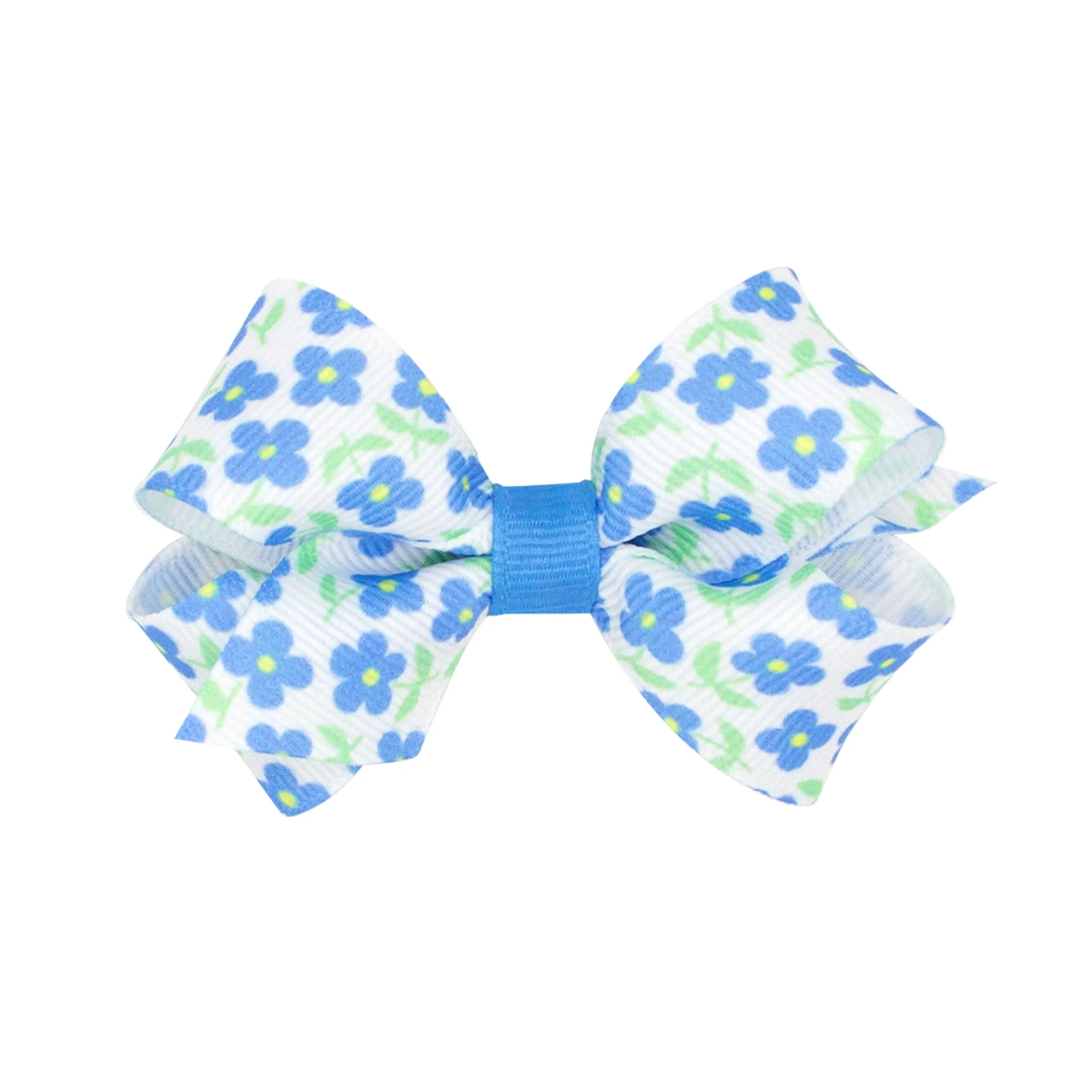 Mini Tiny Floral Hair Bow on Clippie - 3 Colors