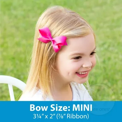 Mini Tiny Floral Hair Bow on Clippie - 3 Colors