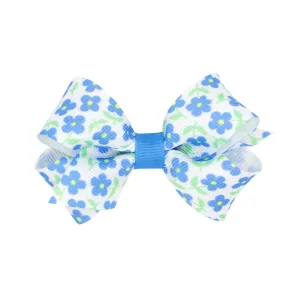 Mini Tiny Floral Hair Bow on Clippie - 3 Colors