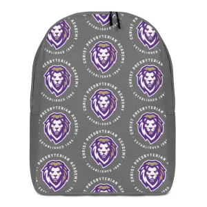 Minimalist All-Over Print Backpack | Gray