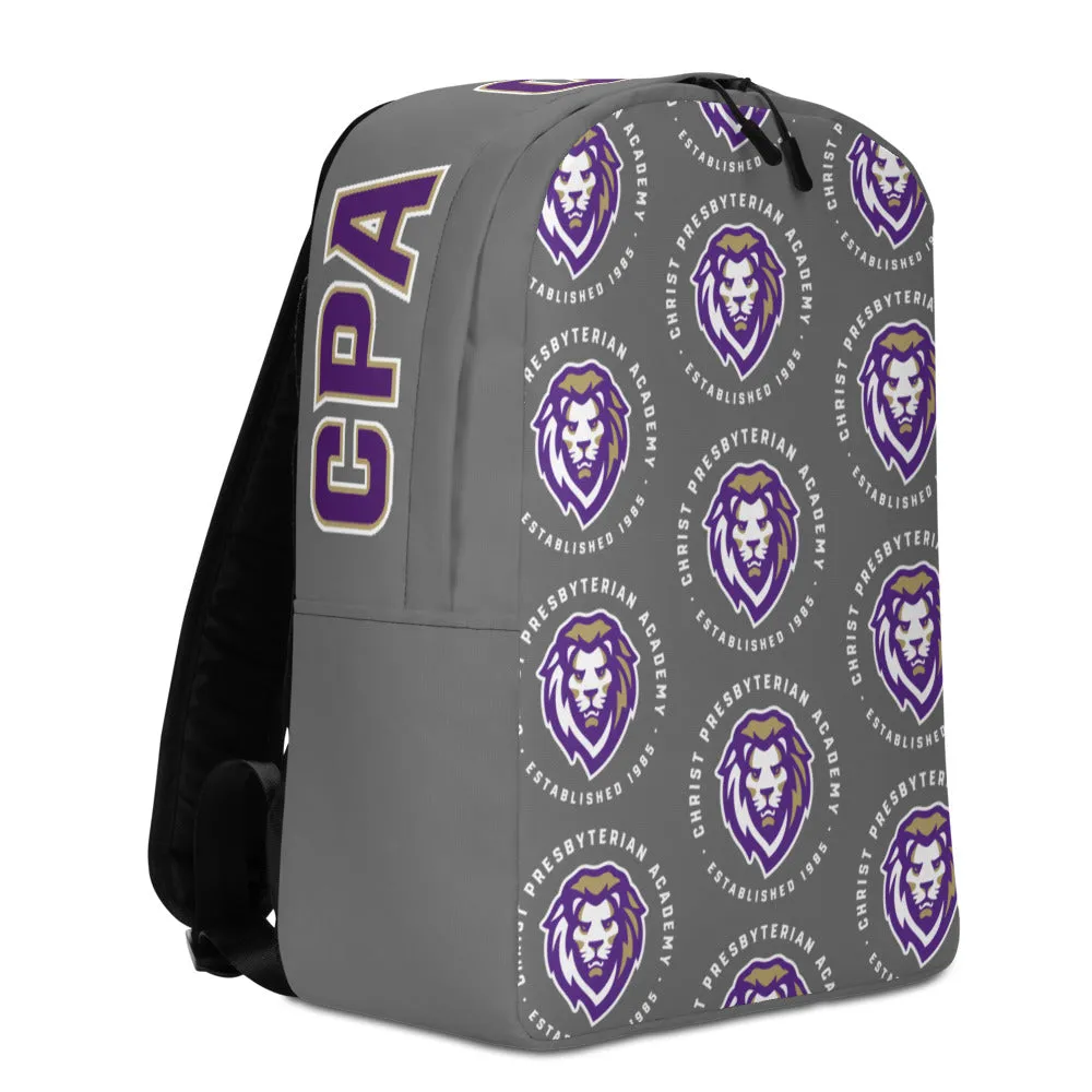 Minimalist All-Over Print Backpack | Gray