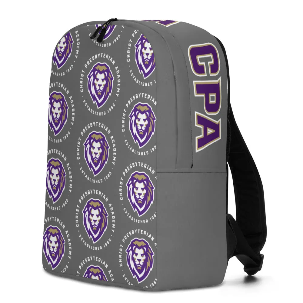 Minimalist All-Over Print Backpack | Gray