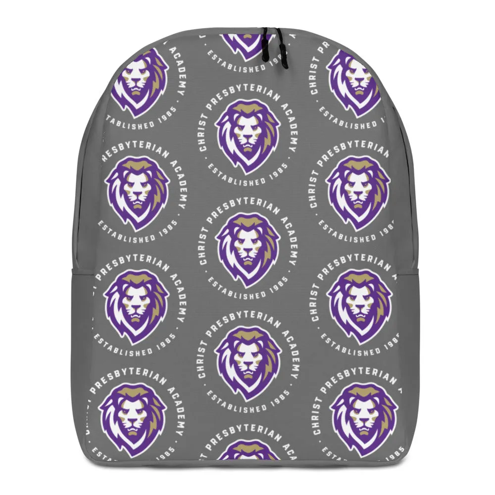Minimalist All-Over Print Backpack | Gray