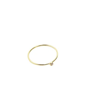 Minimalist Cubic Zirconia Ring - 14K GF