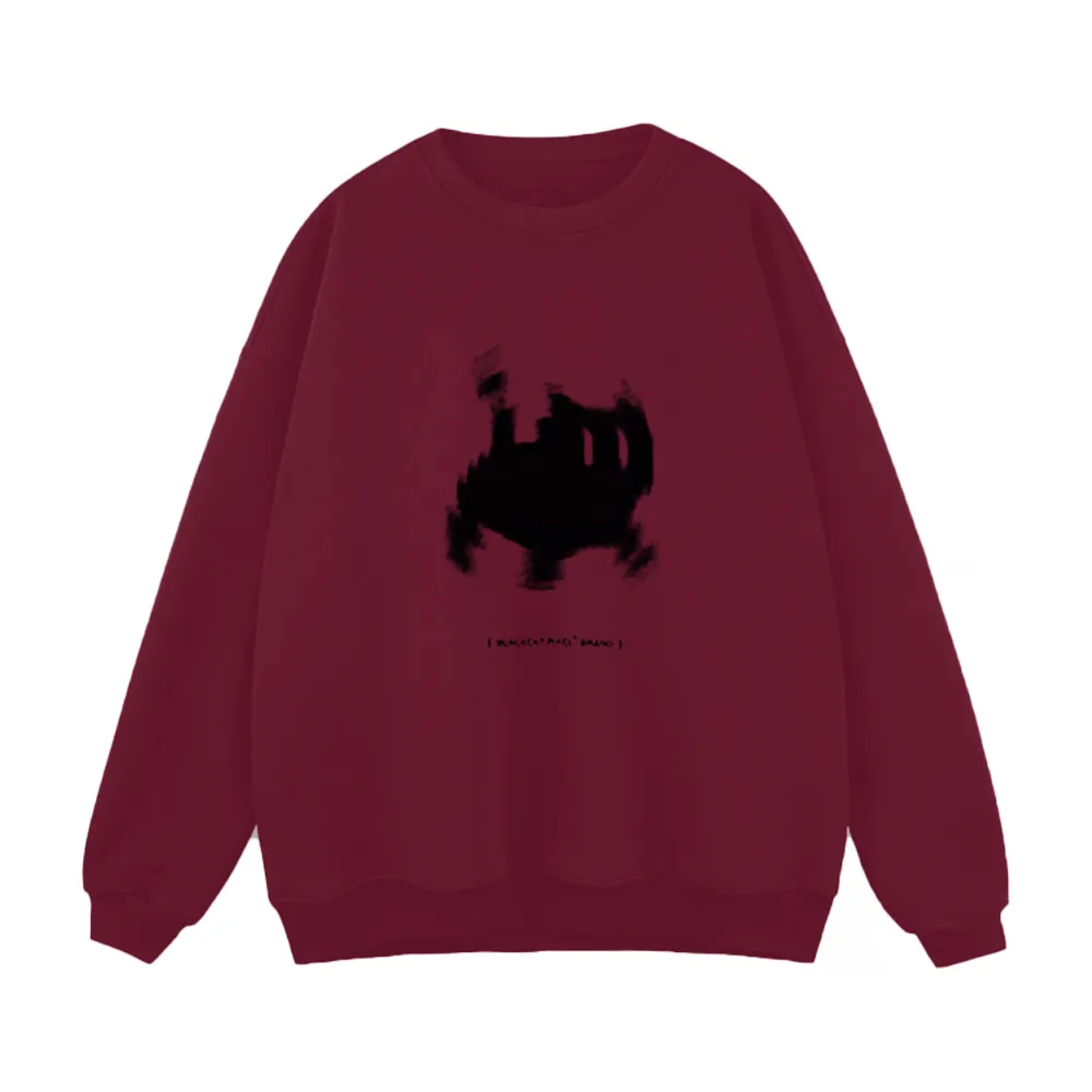 Minimalist Fuzzy Kitten Print Sweatshirt