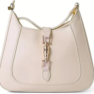 Minimalist Shoulder Bag, Solid Color Shoulder Bag, All-Match Zipper Underarm Bag For Women