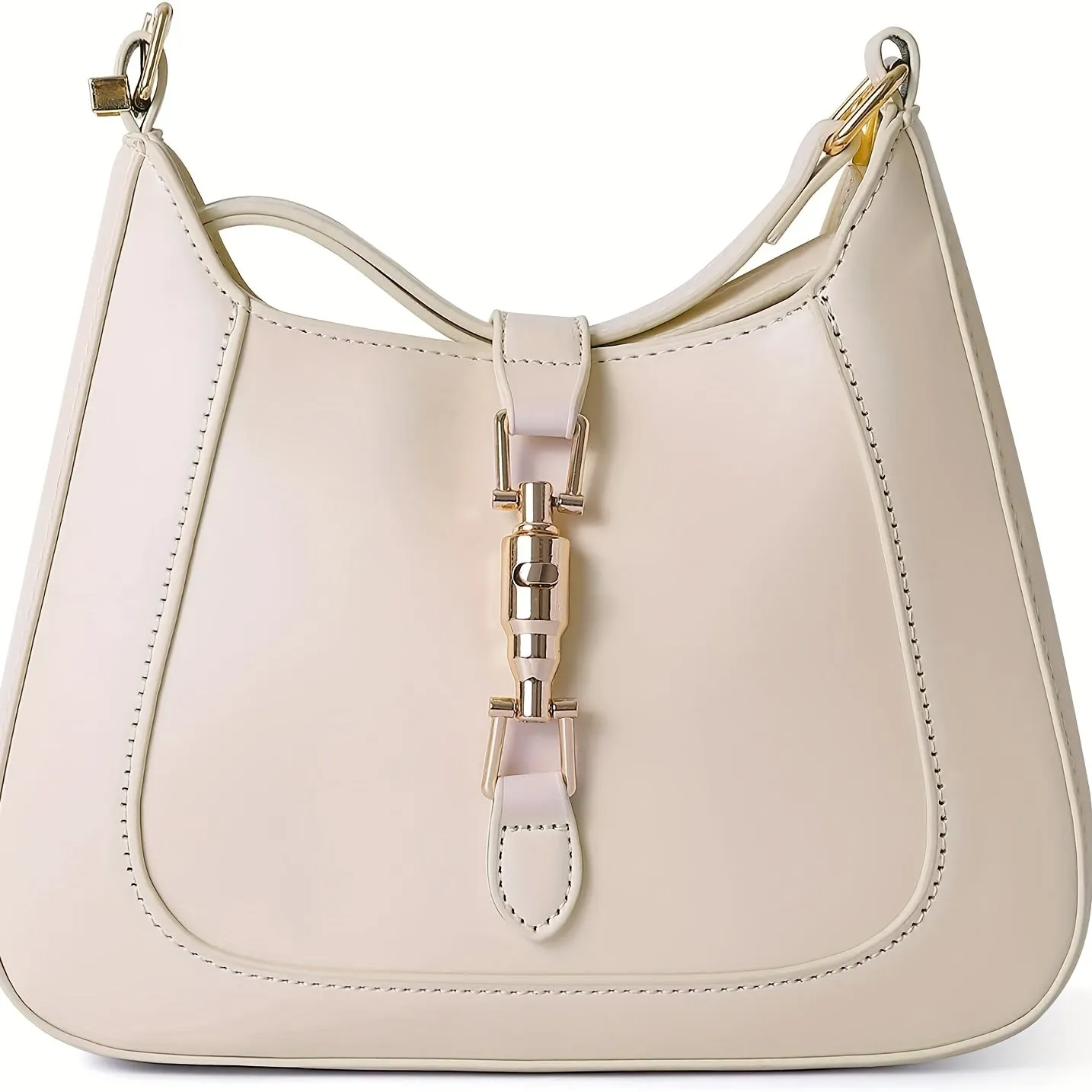 Minimalist Shoulder Bag, Solid Color Shoulder Bag, All-Match Zipper Underarm Bag For Women