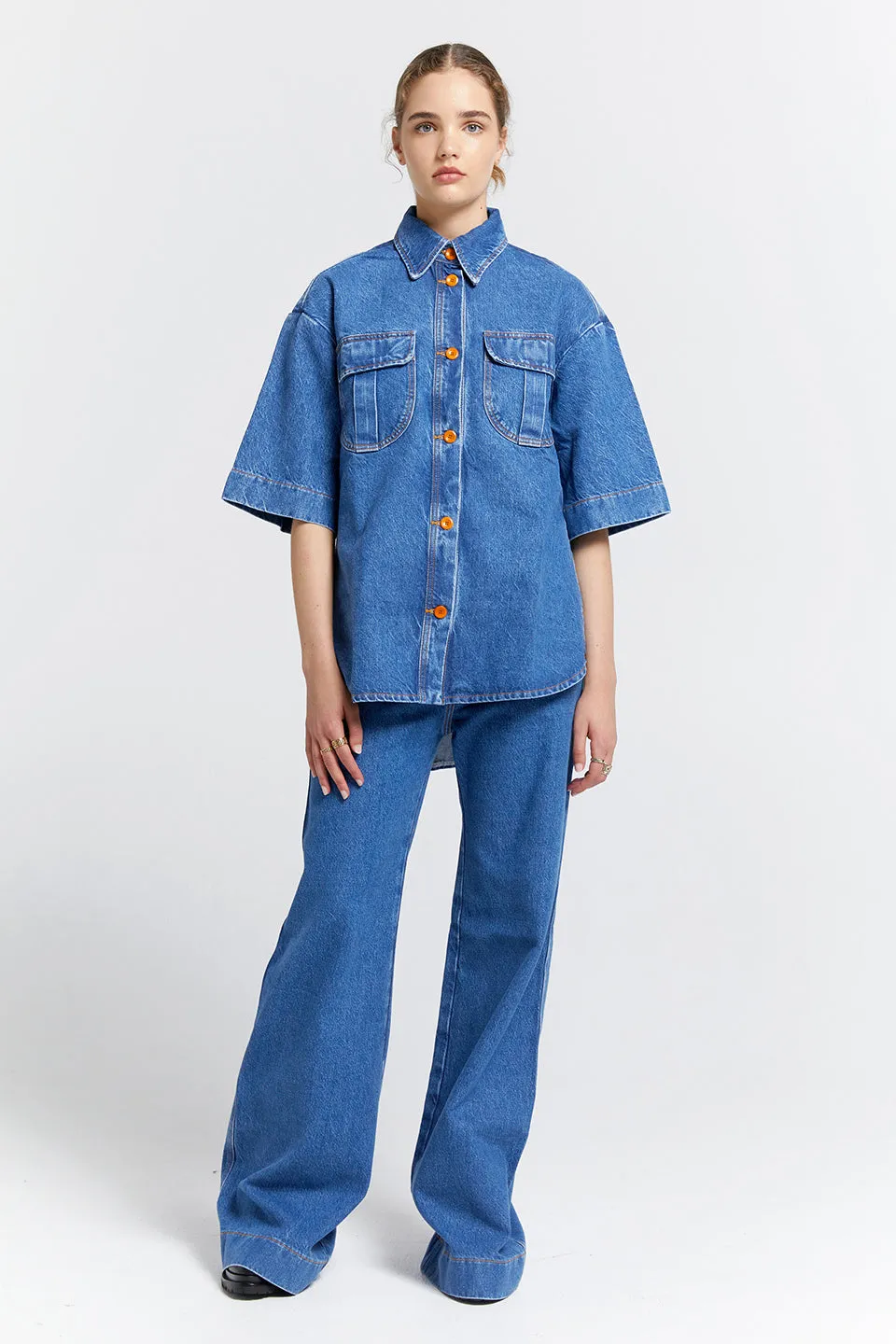 Mod Shirt Washed Denim